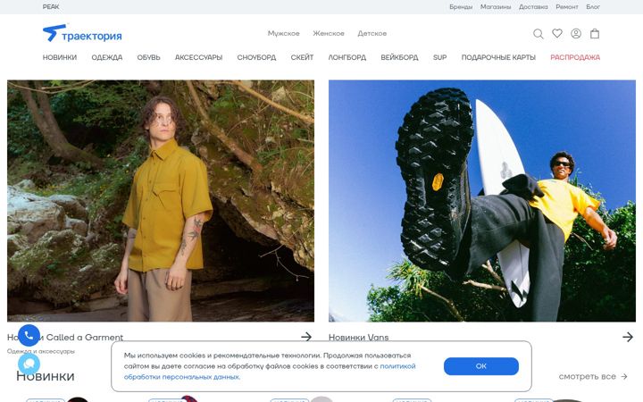 Screenshot of traektoria.ru