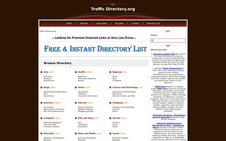 Screenshot of trafficdirectory.org