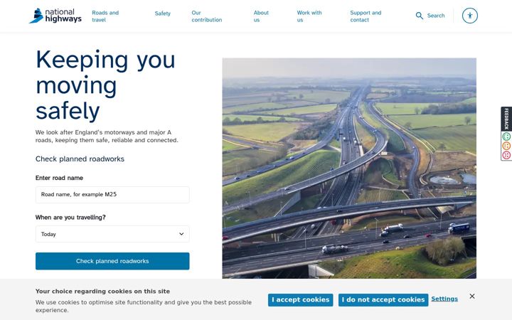 Screenshot of trafficengland.com