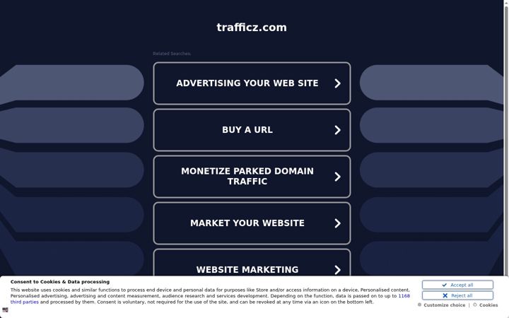 Screenshot of trafficz.com