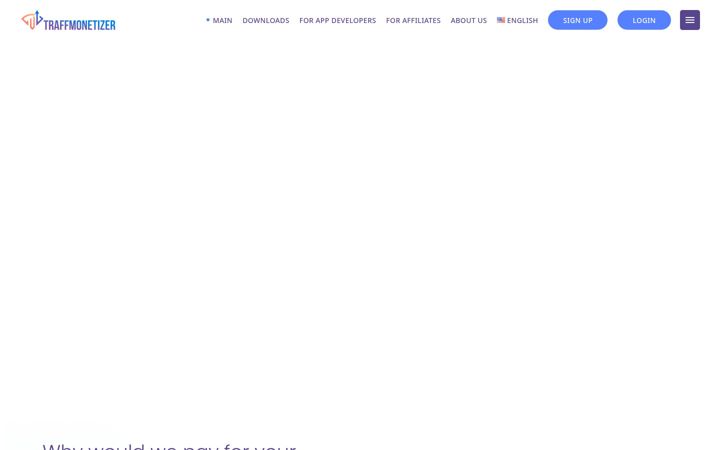 Screenshot ta' traffmonetizer.com