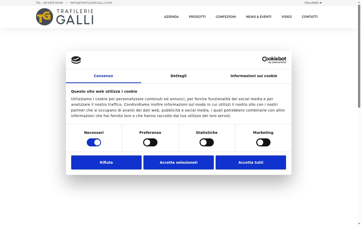 Screenshot des Einwilligungsbanners vor jeglicher Interaktion