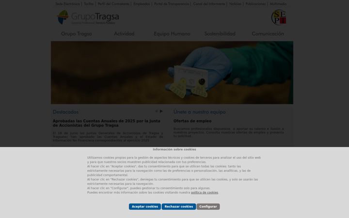 Screenshot of tragsa.es