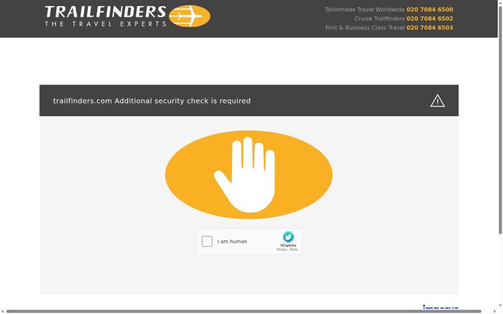 Screenshot of trailfinders.com