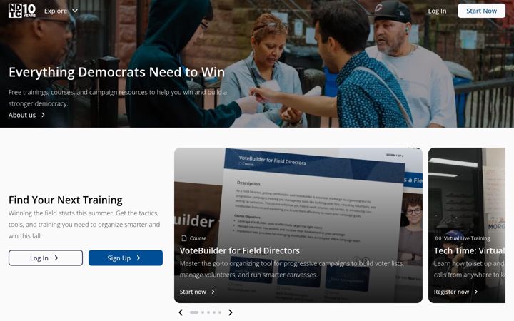 Screenshot of traindemocrats.org