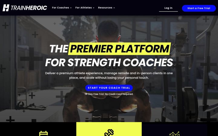 Screenshot of trainheroic.com