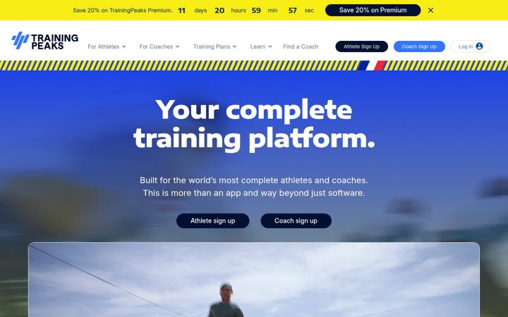 Captura de pantalla de trainingpeaks.com