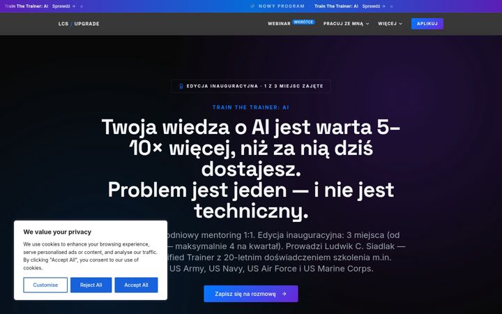 Screenshot of trainthetrainer.pl