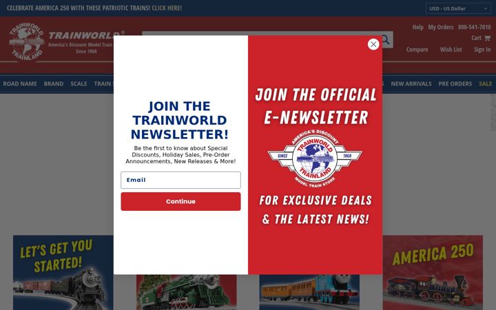Screenshot of trainworld.com