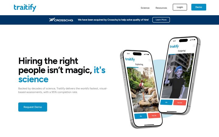 Screenshot of traitify.com