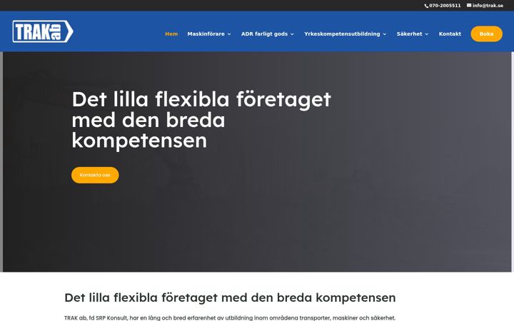 Екранна снимка на trak.se