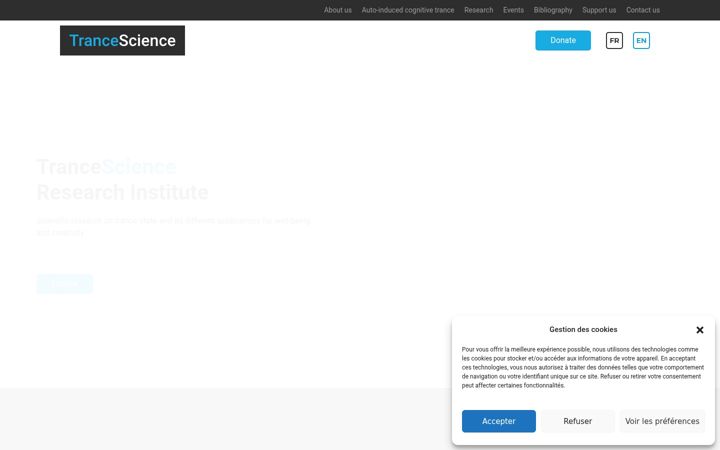 Screenshot of trancescience.org