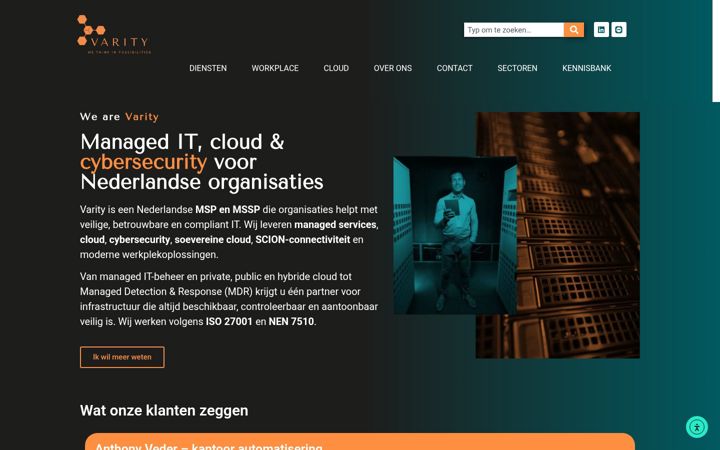 Screenshot of trans-ix.nl