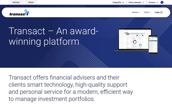 Screenshot of transact-online.co.uk