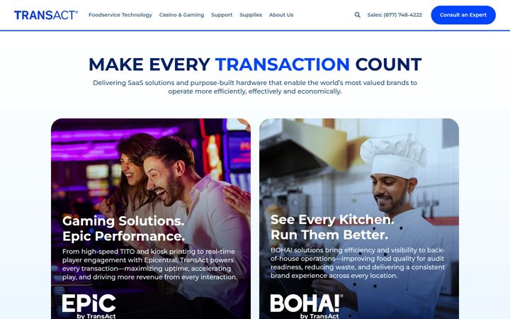 Screenshot of transact-tech.com