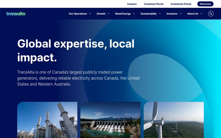 Екранна снимка на transalta.com