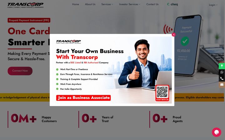 Screenshot of transcorpint.com