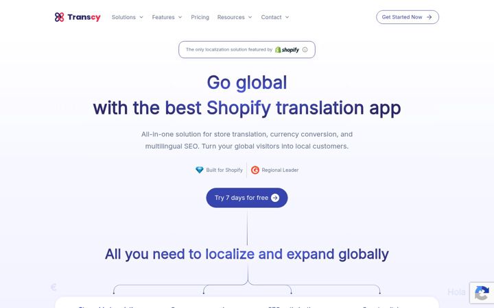 Screenshot di transcy.io