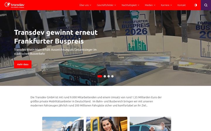 Screenshot of transdev.de