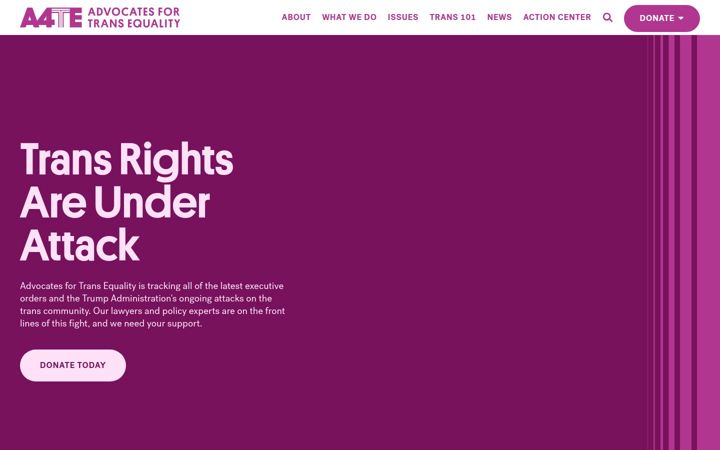 Screenshot van transequality.org
