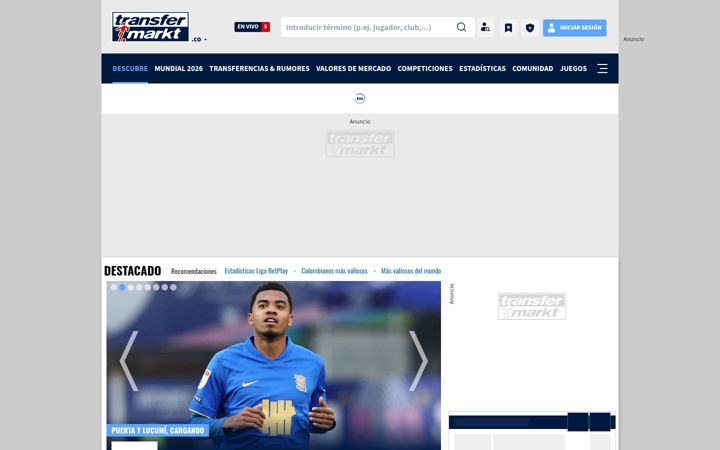 Zrzut ekranu transfermarkt.co