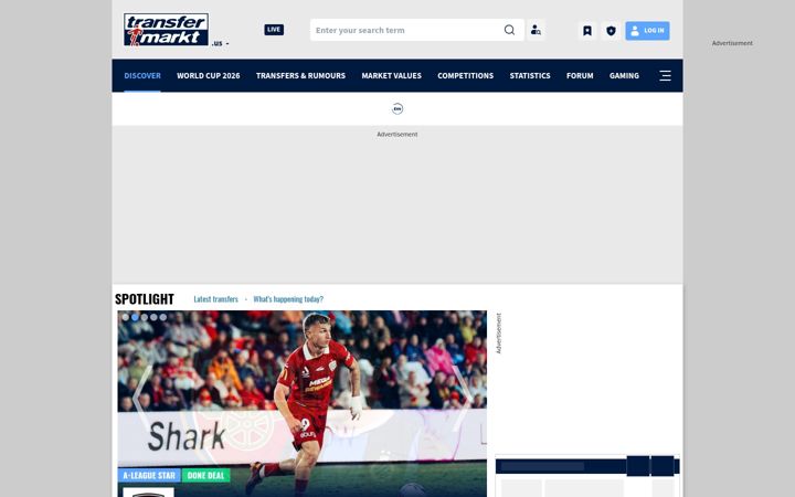 Ekrano kopija transfermarkt.us