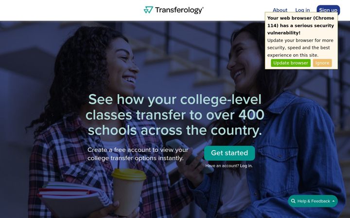 Screenshot of transferology.com
