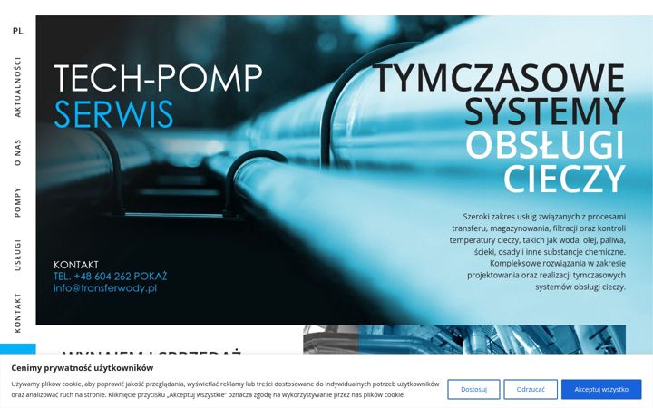 Screenshot di transferwody.pl