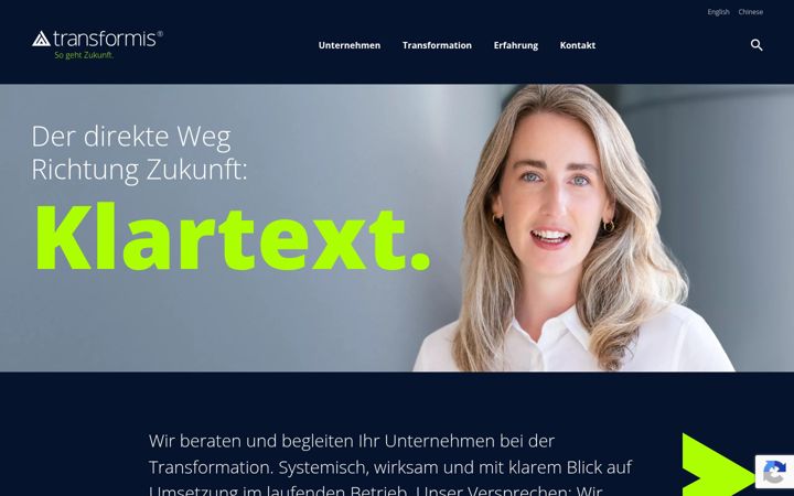 Screenshot ta' transformis-consulting.de