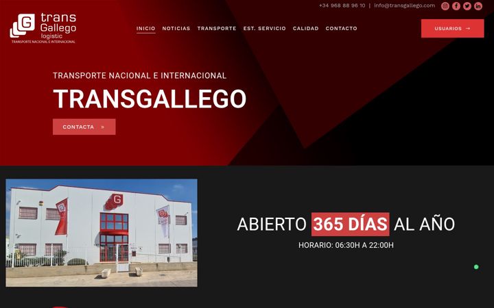 Ekrano kopija transgallego.com