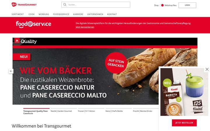 Screenshot of transgourmet.de