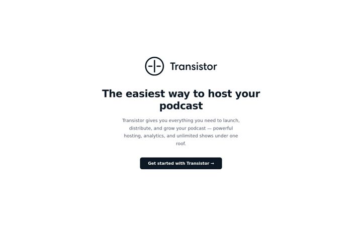 Screenshot of transistorcdn.com