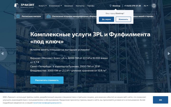 Zrzut ekranu transitllc.ru