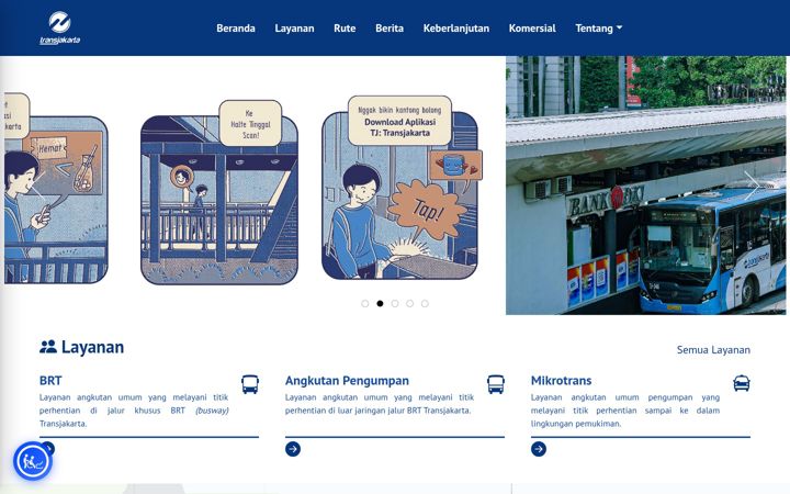 Screenshot of transjakarta.co.id
