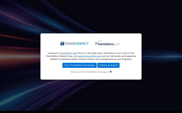 Screenshot of translations.com