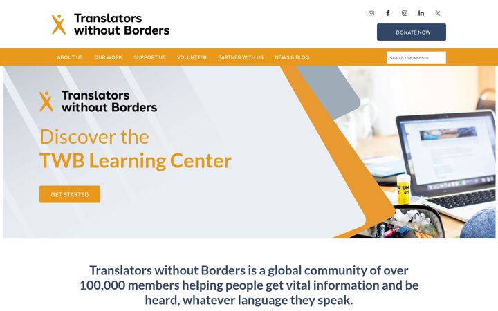 Screenshot of translatorswithoutborders.org