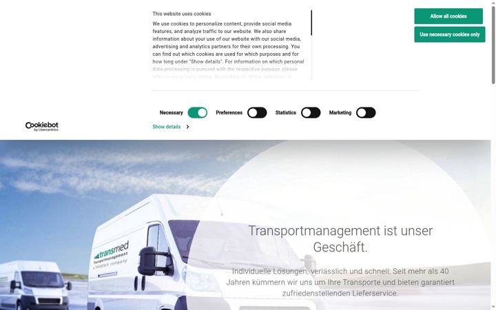 Screenshot of transmed.de