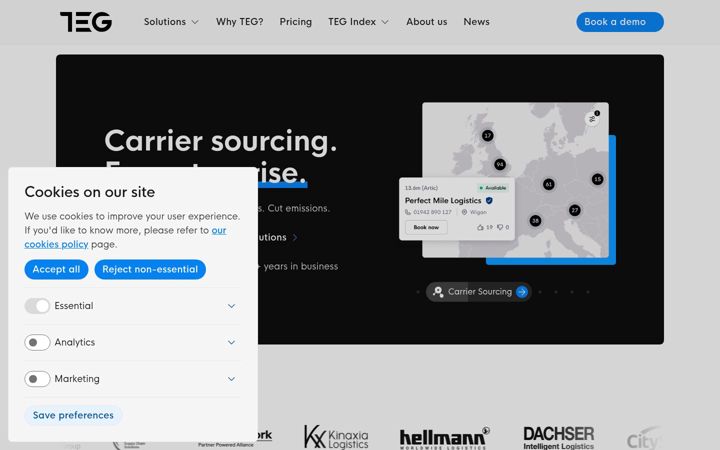 Screenshot of transportexchangegroup.com