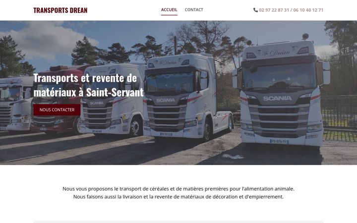 Screenshot von transports-drean.fr