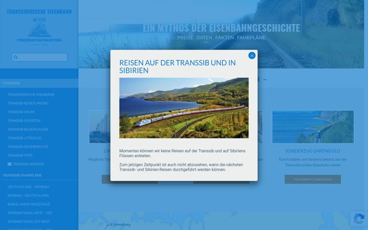 Screenshot of transsibirische-eisenbahn.de