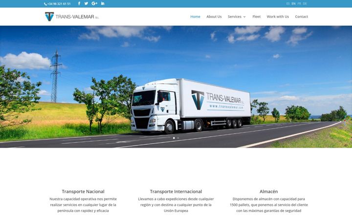 Screenshot of transvalemar.com