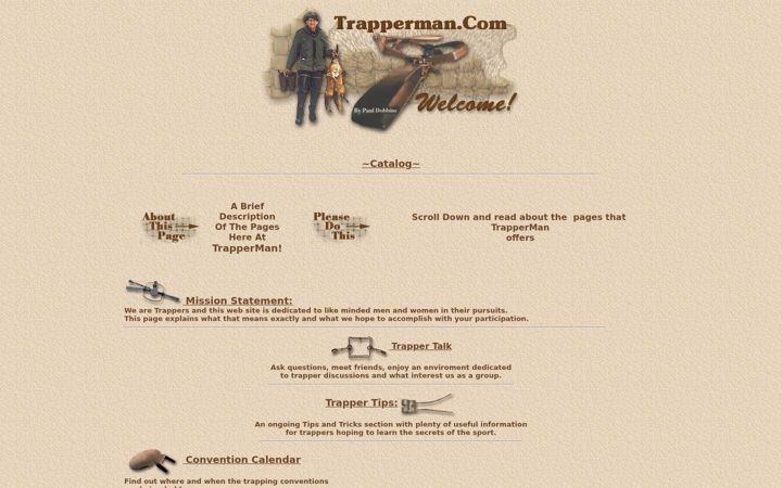 Screenshot of trapperman.com