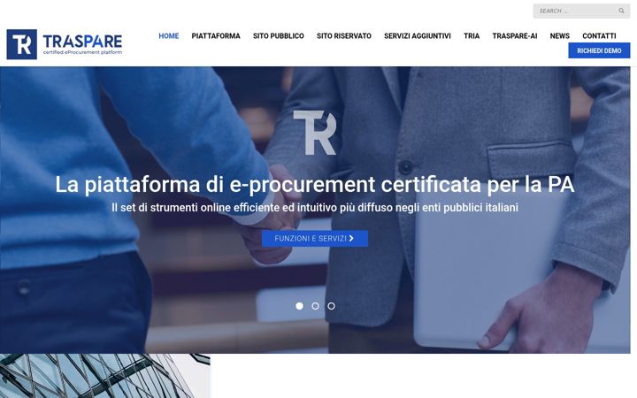 Screenshot of traspare.com