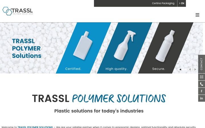 Skærmbillede af trassl-polymer.de