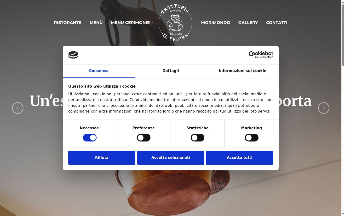 Snímka obrazovky banera súhlasu zobrazeného pred akoukoľvek interakciou