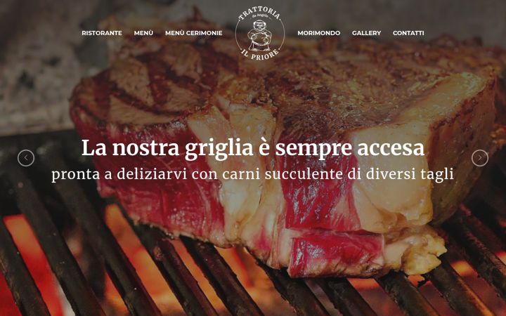 Screenshot of trattoriapriore.it