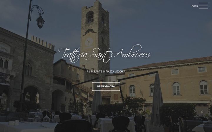 Screenshot van trattoriasantambrogio.it