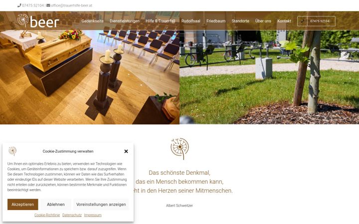 Screenshot of trauerhilfe-beer.at