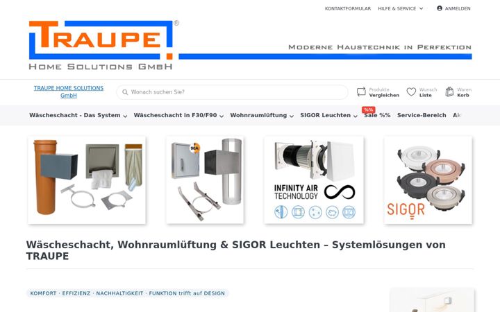 Screenshot stránky traupe.de
