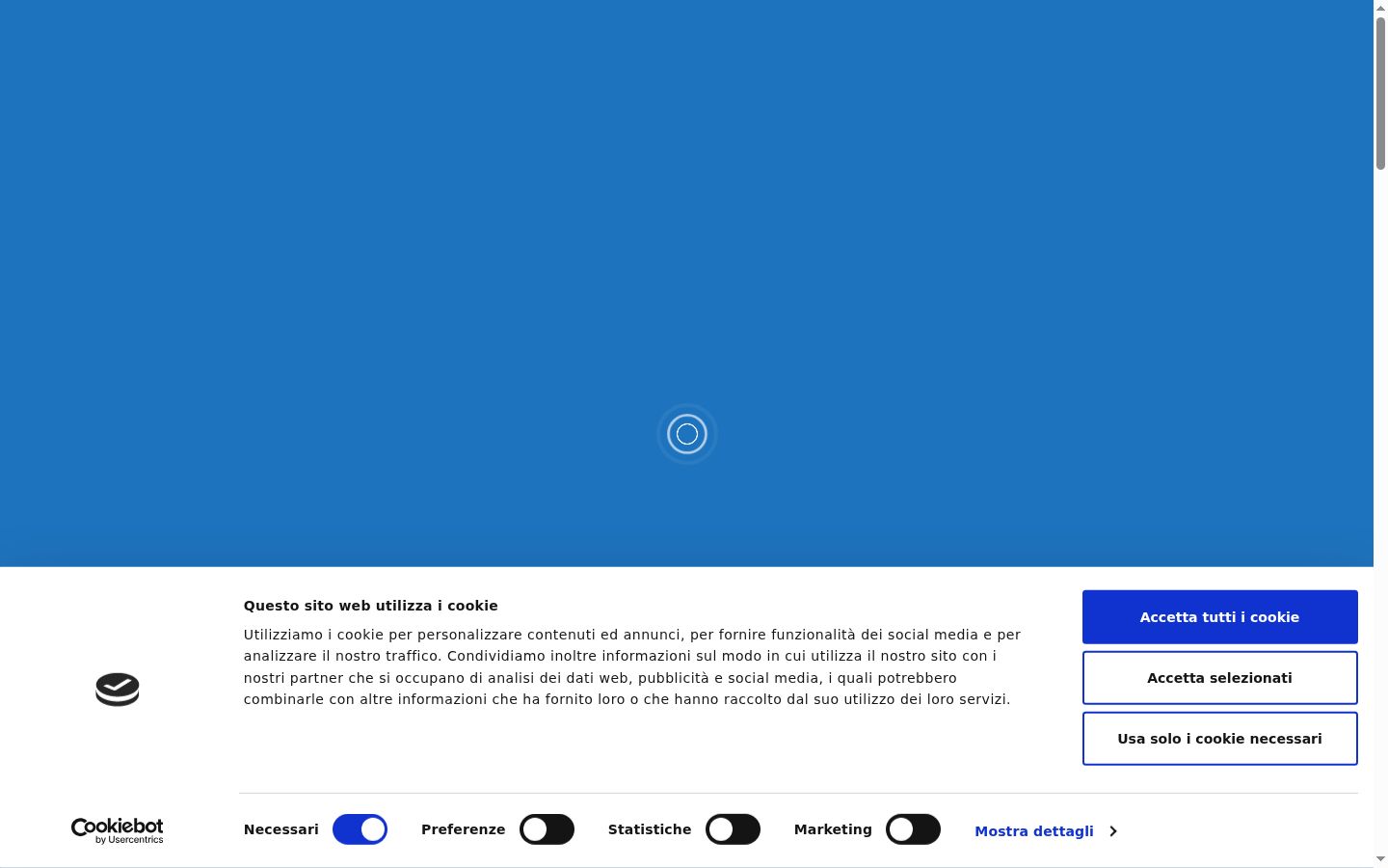 Screenshot des Einwilligungsbanners vor jeglicher Interaktion